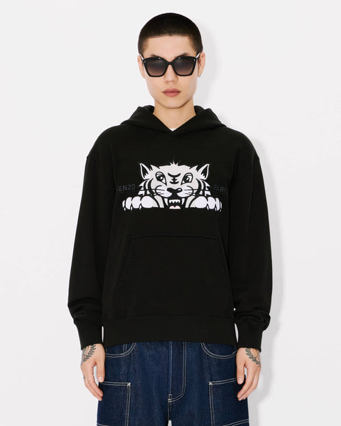 KENZO 'KENZO Happy Tiger' embroidered hoodie in cotton Mens Apparel